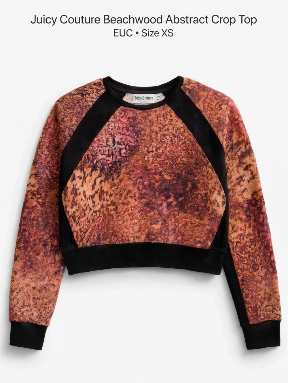 Juicy Couture Beachwood Abstract Crop Top